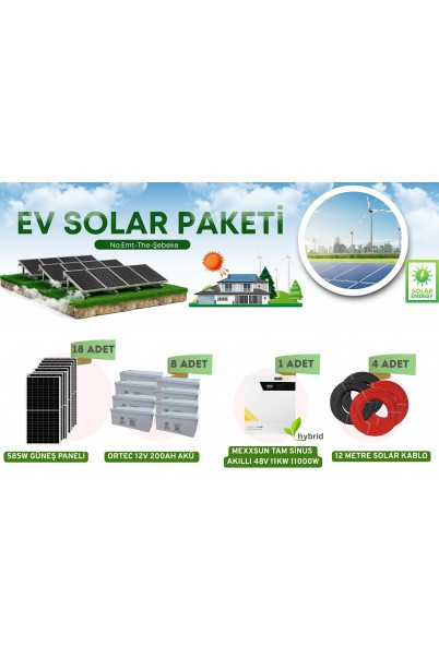 11KW TAM SİSTEM PROFESYONEL TÜM EV ENERJİSİNİ KARŞILAYAN GÜNEŞ ENERJİSİ PAKETİ 11KW TAM SİSTEM PROFESYONEL TÜM EV ENERJİSİNİ KARŞILAYAN GÜNEŞ ENERJİSİ PAKETİ